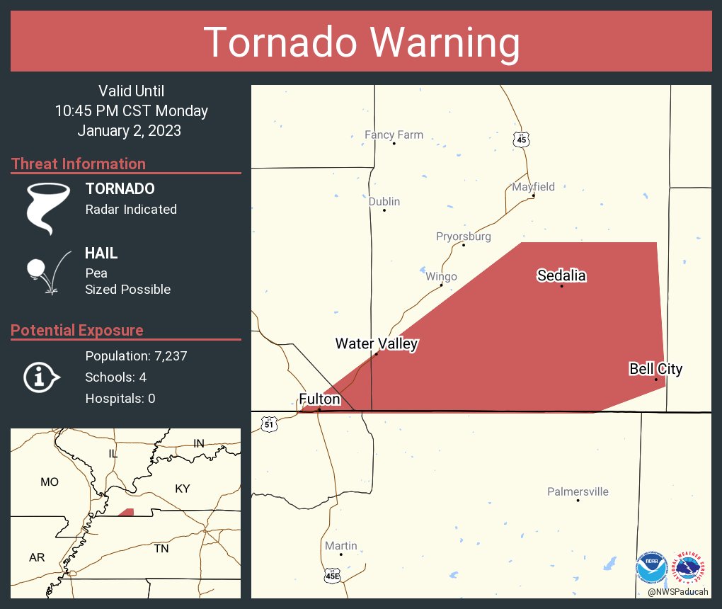 Bayne Froney on Twitter "RT NWSPaducah Tornado Warning including