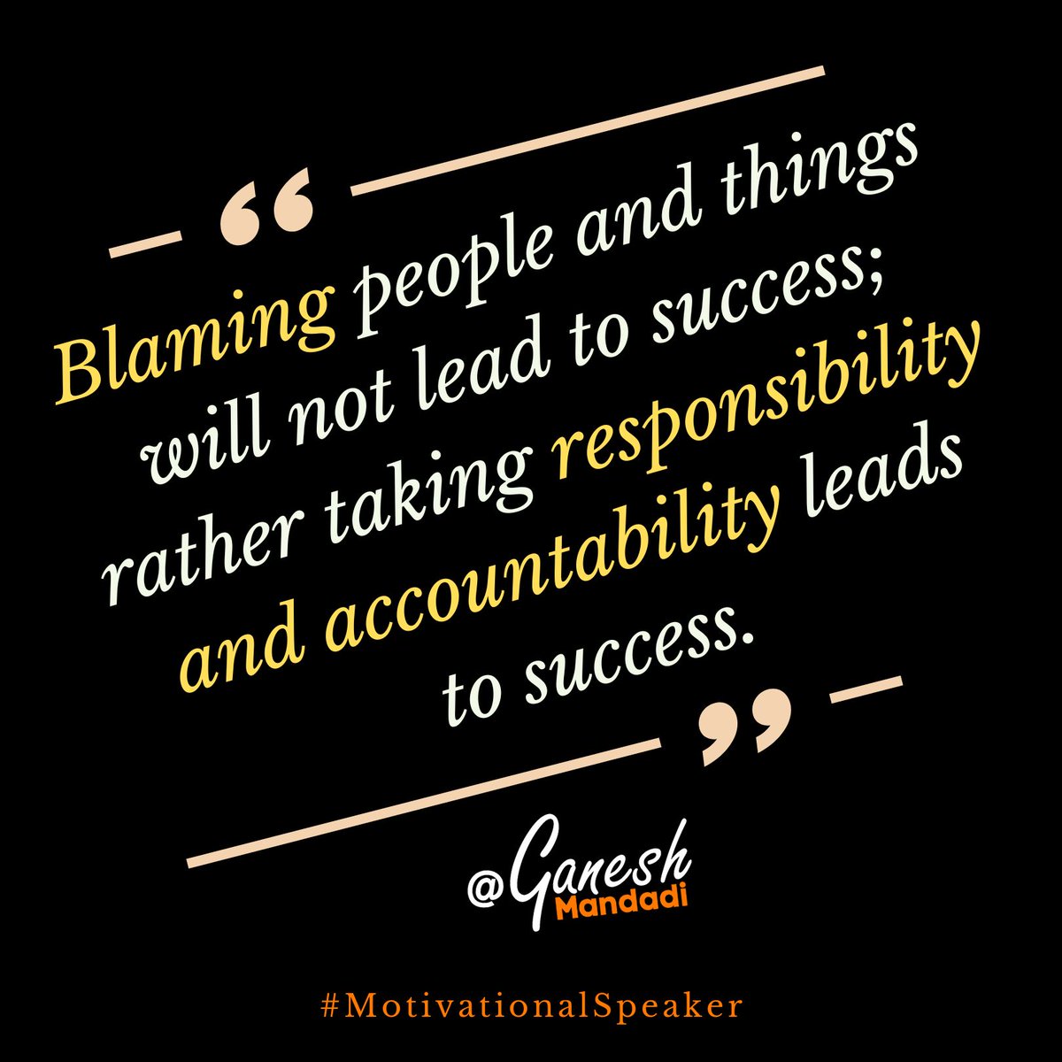 MandadiGanesh's tweet image. Do you agree?

Life is a long-term game, those who are accountable and take responsibility for their actions may often struggle in the short run but eventually, they emerge as the winners in the end ⚡🎯👐

#responsibility #accountability #ganeshmandadi #motivationalspeaker