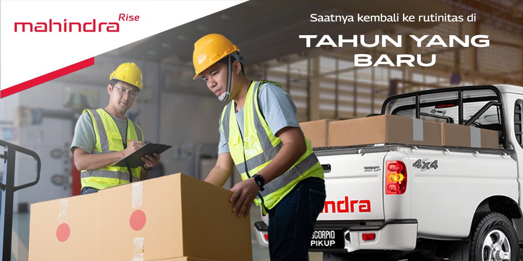 Mahindra_id's tweet photo. Selamat mulai bekerja di 2023! Setelah libur panjang dan berkumpul bersama keluarga, ada baiknya cek kendaraanmu secara menyeluruh. Lakukan servis rutin dan ganti spareparts yang diperlukan langsung di semua dealer #MahindraIndonesia. Alamatnya ada di: https://t.co/QCWEae47zK. https://t.co/ajGsZ1YKv0