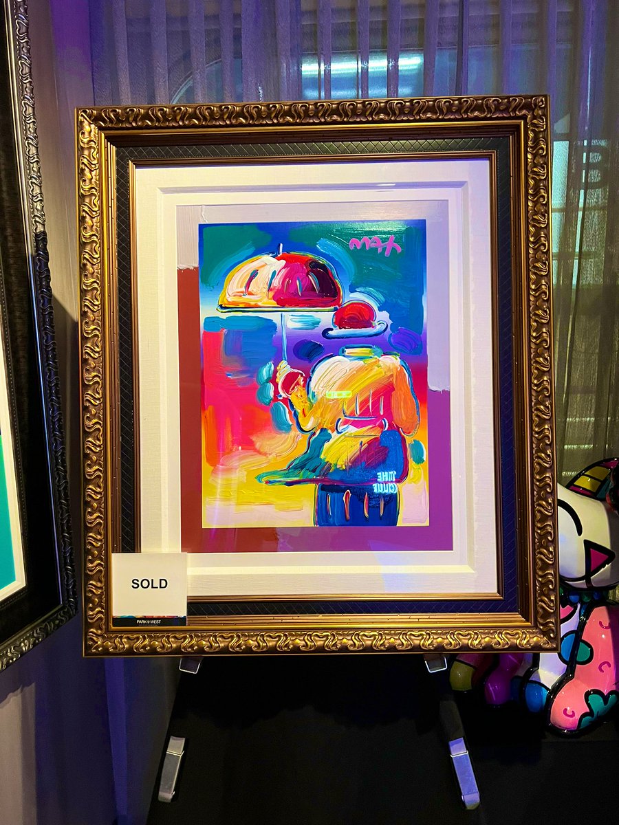 StevieAndLane's tweet photo. Fun last day aboard @CelebrityCruise #CelebrityBeyond including a great presentation by @MccueCaptain w/ special appearance by her cat #BugNaked; magic show by @JessicaJaneMagi, #martini tasting, and our new #UmbrellaMan painting by #PeterMax @ParkWestGallery! #ParkWestGallery https://t.co/ds9LXtS3ud