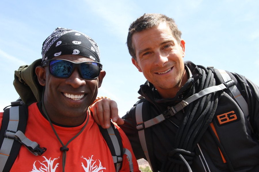 All @DeionSanders fans need to watch his episode on Running Wild with Bear Grylls. It’s free on Tubi. 
#RunDeionRun
#ThatsOurCoach
#WeComing