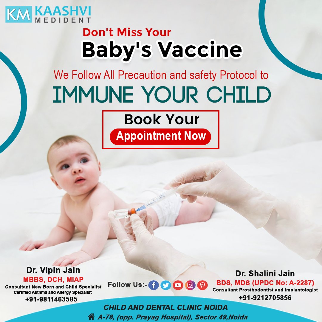 kaashvimedident's tweet photo. Visit Our Clinic Today!
For Queries : https://t.co/PdHbXS2fQG
#KaashviMedident #vaccinate #childvaccinaton #adultvaccination #adultvaccine #vaccination #disease #immunity #regularvaccination #childhealth #childcare #healthcare #happykid #vaccinationcentre #infantvaccination https://t.co/CtcyQGtv8h