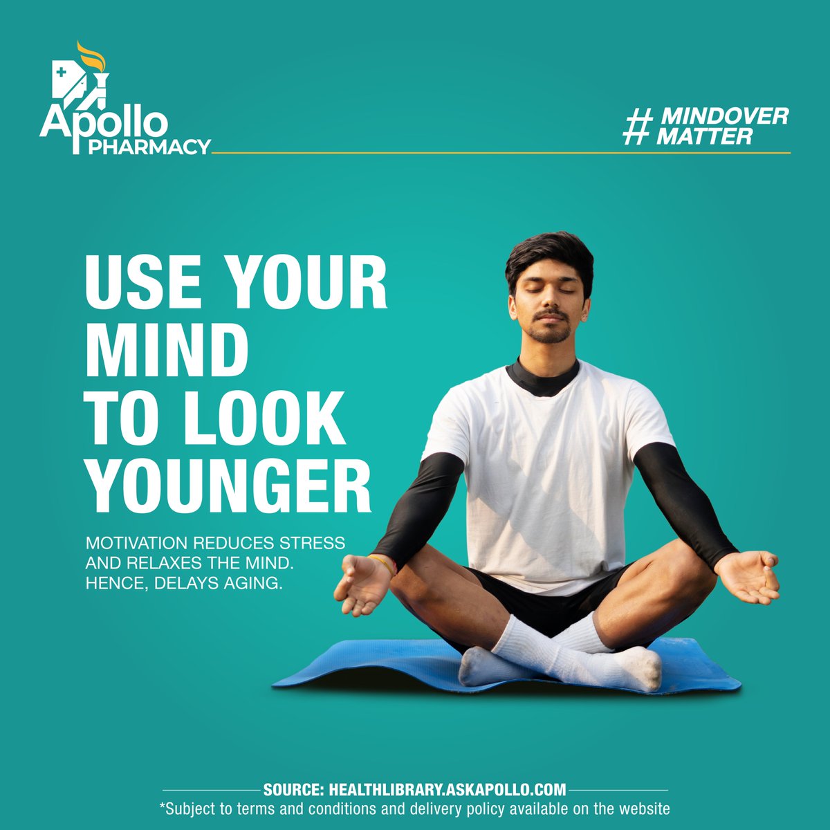 ApolloPharmacy's tweet image. We are aware of the benefits of meditation. Eventually, mindfulness improves physical health and slows down your aging. Age happily and gracefully, and live fully and wisely. 
#MindOverMatter #YoungMind #MeditationForHealth #ApolloPharmacy