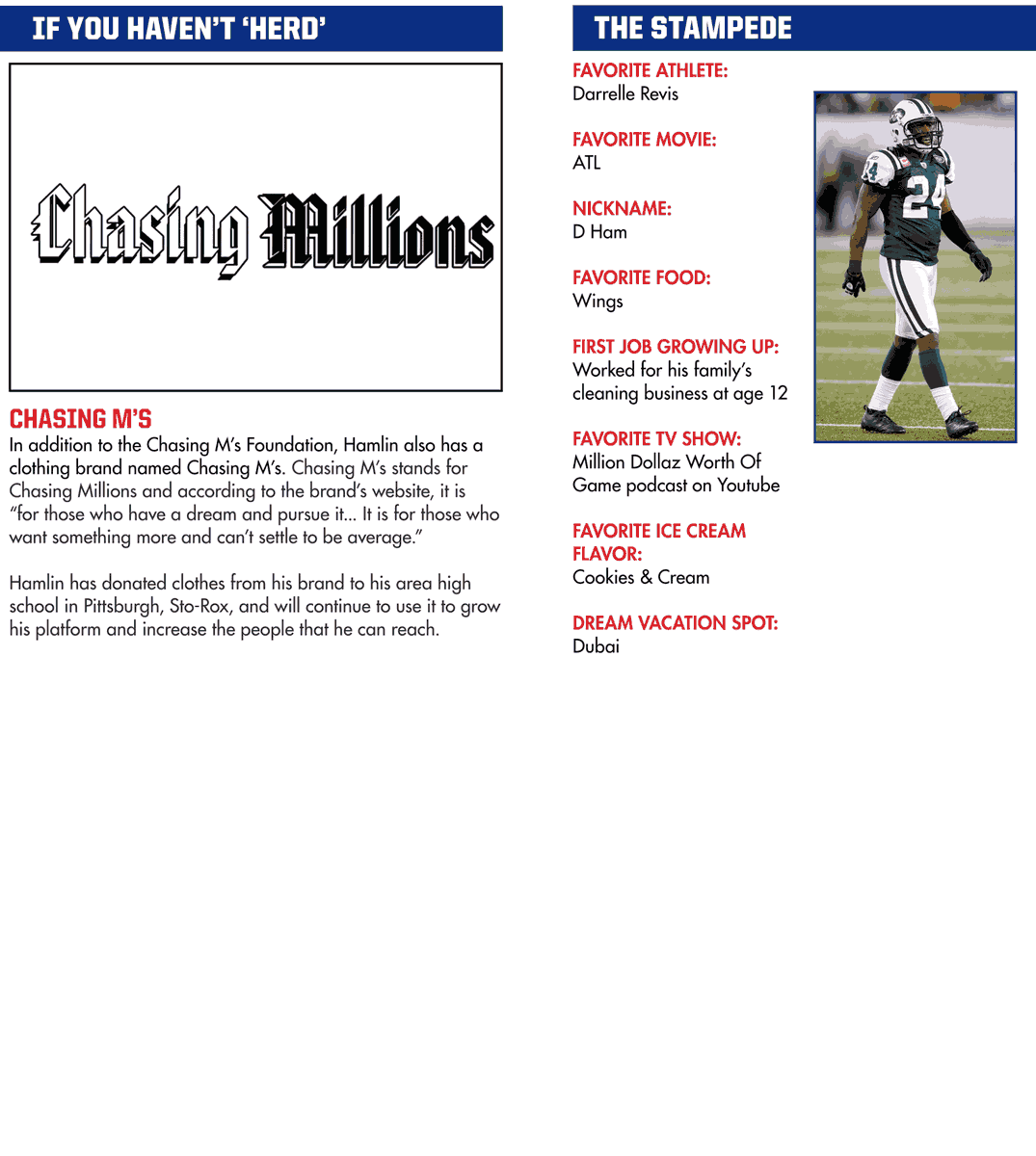 Steelersdepot's tweet photo. Here is the bio on Damar Hamlin from the Bills' media site #NFL https://t.co/SqTPAi1ffH