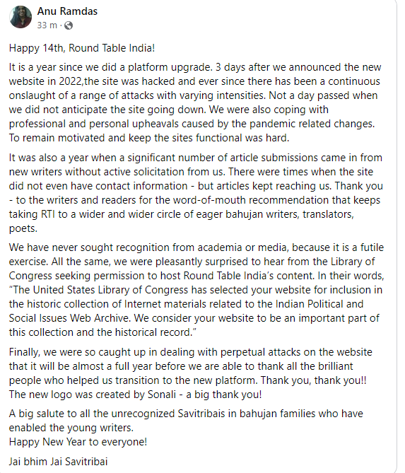 kuffir's tweet photo. Jai Savitrimai! Happy 14th, Round Table India! https://t.co/R9VULodd5b