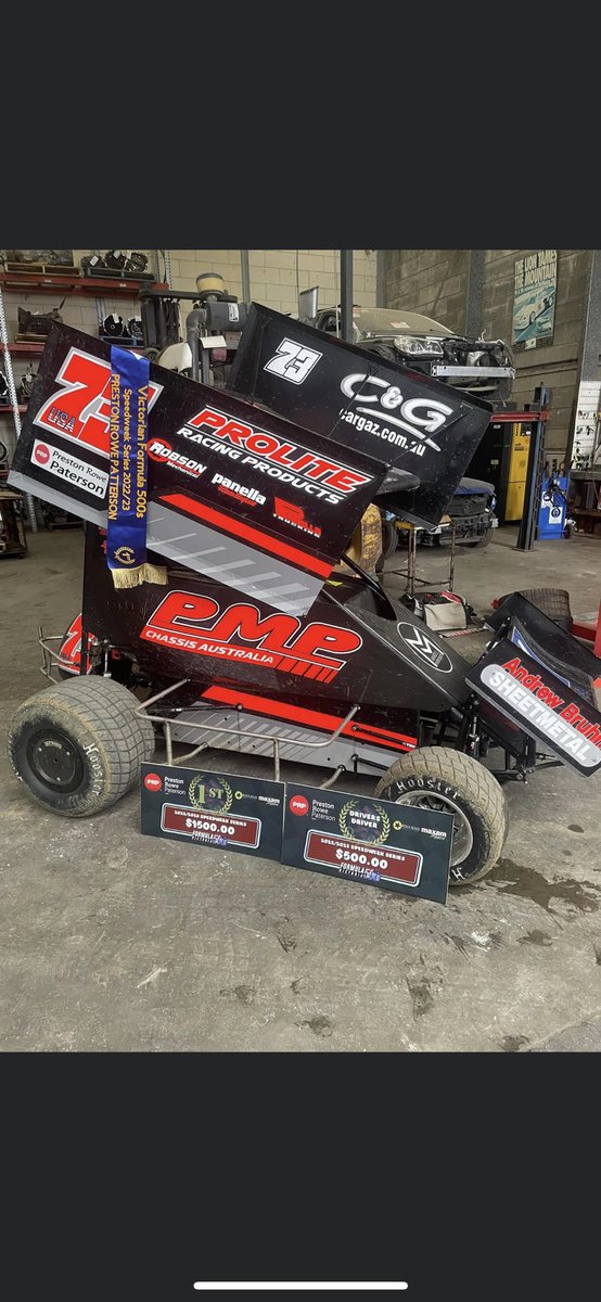 PanellaRacing's tweet photo. 🏁 2022/23 SPEEDWEEK CHAMPIONS! 🏁
Nikko finished 4th at Avalon last night to take out the Speedweek points championship! Nikko was very consistent all week finishing 11th,3rd, 2nd, 2nd and 4th. https://t.co/hPHKo2JifL