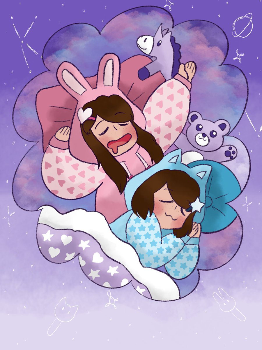 Twiinny_'s tweet photo. ☁️ Our break is nearing it's end and we will be back to streaming January 7th! Until then, enjoy this drawing by Kayla! ☁️ https://t.co/F7ZvFbzvZQ