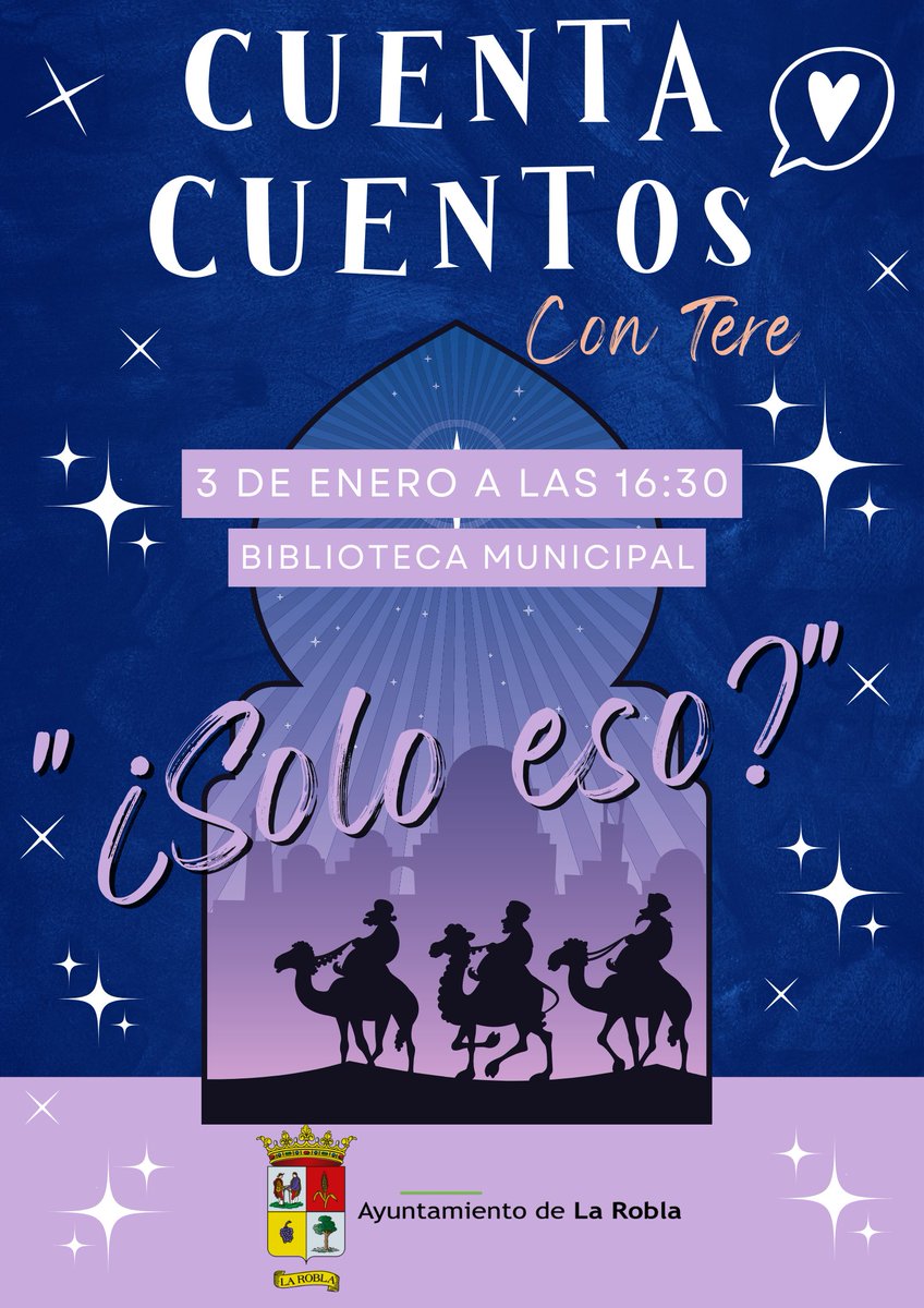 Esta tarde a las 16:30, Cuenta Cuentos con Tere! Invitamos a l<a href="/s/">『S』</a> más pequeñ@s a un cuentacuentos en la Biblioteca Municipal. ¡¡No os lo podéis perder!! #LaRoblaEsCultura
