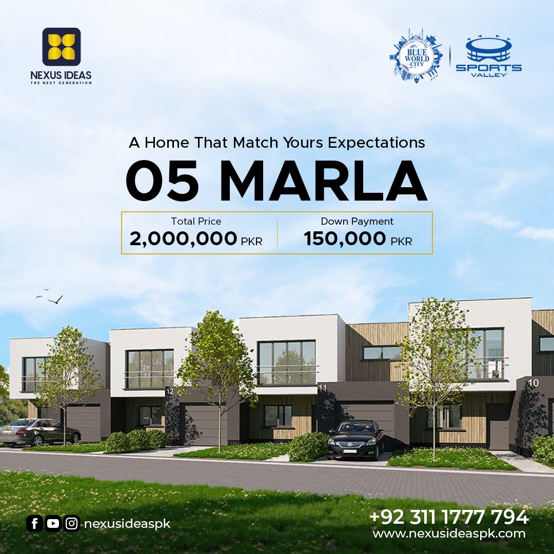 nexusideaspk1's tweet photo. Blue World City is aware of this &amp; promises to live up to the expectations of its investors by providing them a lifestyle that is truly supposed to be opulent.

For more details contact us.
UAN: +𝟗𝟐𝟑𝟏𝟏𝟏𝟕𝟕𝟕𝟕𝟗𝟒
Project by Blue World City https://t.co/AhuujSNYaI