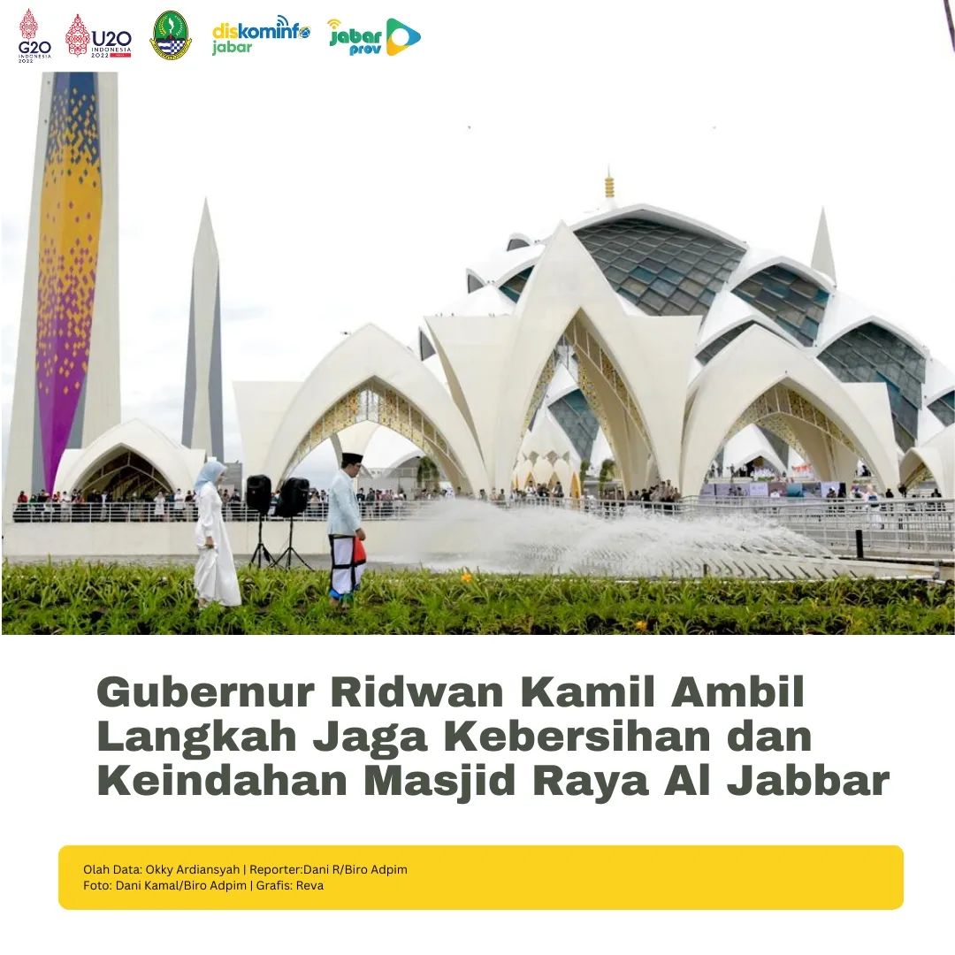 jabarprovgoid's tweet photo. Gubernur @ridwankamil Ambil Langkah Jaga Kebersihan dan Keindahan Masjid Raya Al Jabbar
selengkapnya di https://t.co/EmHeFTWhuA
#jabarprovgoid #RidwanKamil #UuRuzhanulUlum #MasjidRayaJawaBarat
#AlJabbarKebanggaanJabar
#MasjidIkonikJabar
#TheGrandMosqueofWestJava https://t.co/4I9D1myFZA