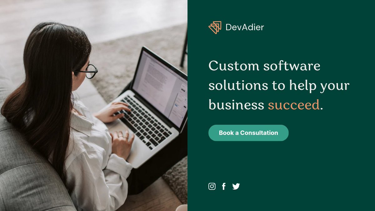 devadier's tweet image. Book your consultation @ devadier.com

#customsoftware #saasdevelopment #webdevelopment #softwaredevelopmentagency