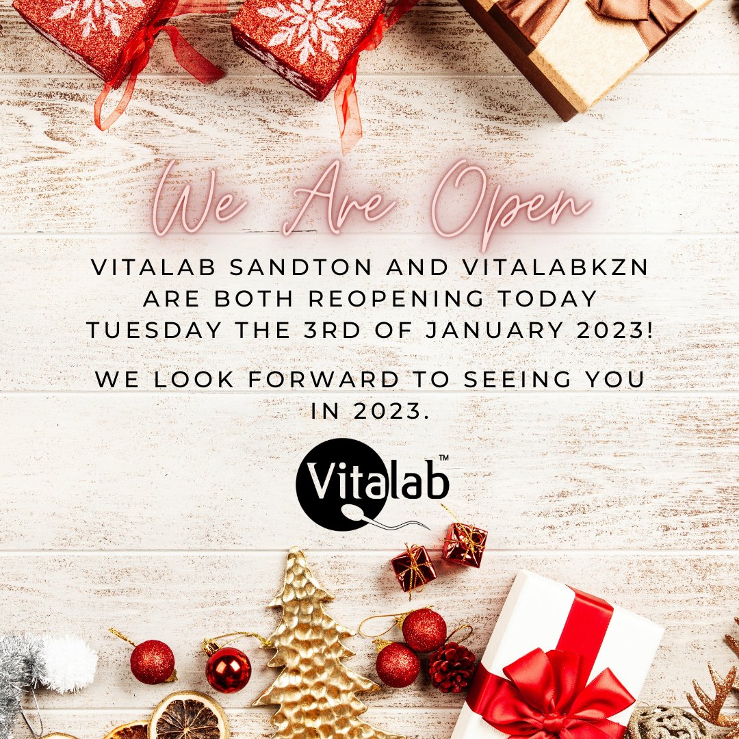 We are OPEN! Vitalab Sandton &amp; VitalabKZN are open from today Tuesday the 3rd of January 2023. 
vitalab.com #infertility #fertility #vitalabfertilityclinic #vitalabkzn #ivf #ttc #newyear #january2023 #hope #southafrica #newyeargoals #goals #newyearresolutions