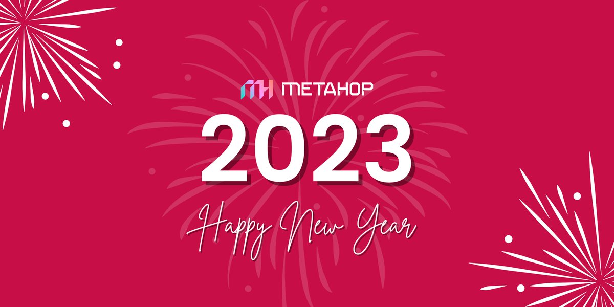 MetaHopOfficial's tweet photo. 💌 2023 Happy New Year! 
Wishing you peace, love, health, and happiness for the year ahead. 
This year, the MetaHop will bring you the gift of knowledge 🎁

👋Stay tuned, folks! https://t.co/L0bgz4qmzq