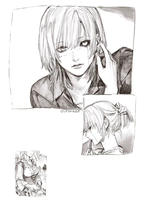 レビンはすごい好きで結構ずっと描きたくなるオリキャラ。生きてた頃は明るい子だったけどゾンビになってからその頃のことをあまり覚えてないけど気は強くていい子だから頑張れてる。あと、ゾンビにされたのは美人だったからです。 