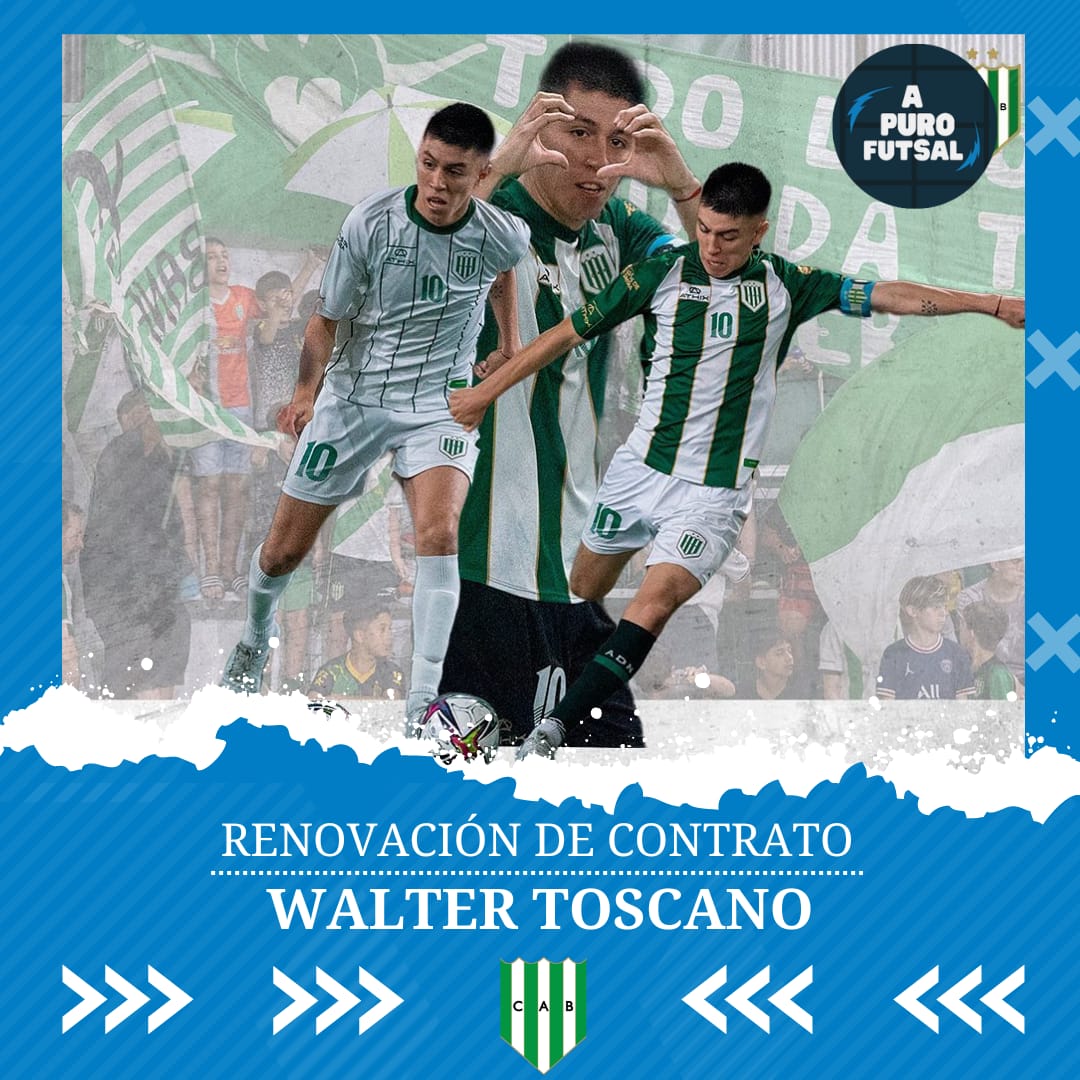 APuroFutsal_'s tweet photo. #MercadoDePases 💰 | #Renovaciones ✍️

🔟¡Renovó una pieza fundamental!

Walter Toscano continuará defendiendo a #Banfield en el 2023

#Futsal #TodoSuela #Suela #SuelaFutsal #PorAbajo #AFA #FutsalAFA #PrimeraDivision https://t.co/6LA1by0pWB