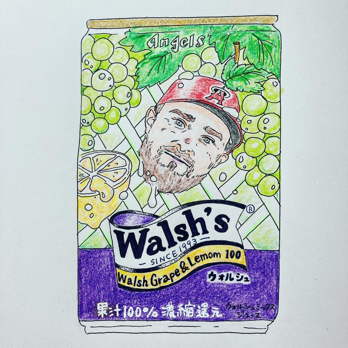 Delicious juice🍹Welch's‼️
...Walsh's❓

#jaredwalsh #angels #angelsbaseball