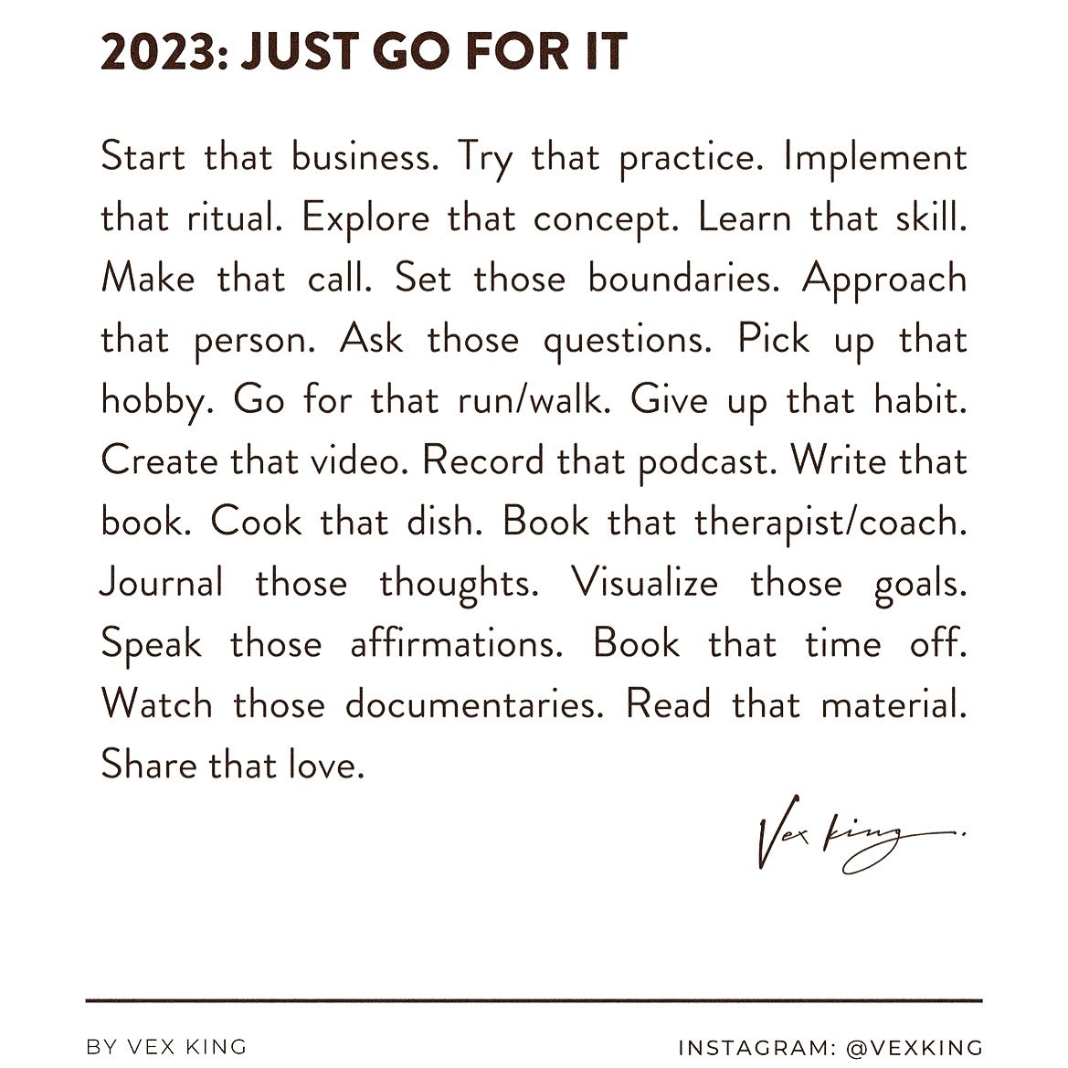 ramyasworld19's tweet photo. Yup 👍 #2023 … Just go for it 👍#startthatbusiness #makethatcall #setthoseboundaries #approachthatperson #pickupthathobby #createthatvideo #recordthatpodcast #writethatbook #bookthattherapist #readthatmaterial #sharethatlove❤️ #repost @vexking https://t.co/hCcEp2DJ8D