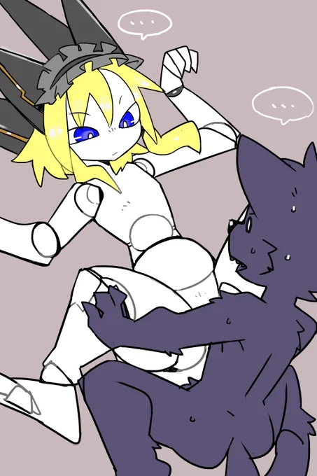 よそのこコラボレーション!
押し倒したのはいいが、挿れられる穴が無い 🤖 🐺♂  ??? 