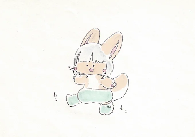 もこもこ靴下ナナチちゃん。#イラスト #メイドインアビス 