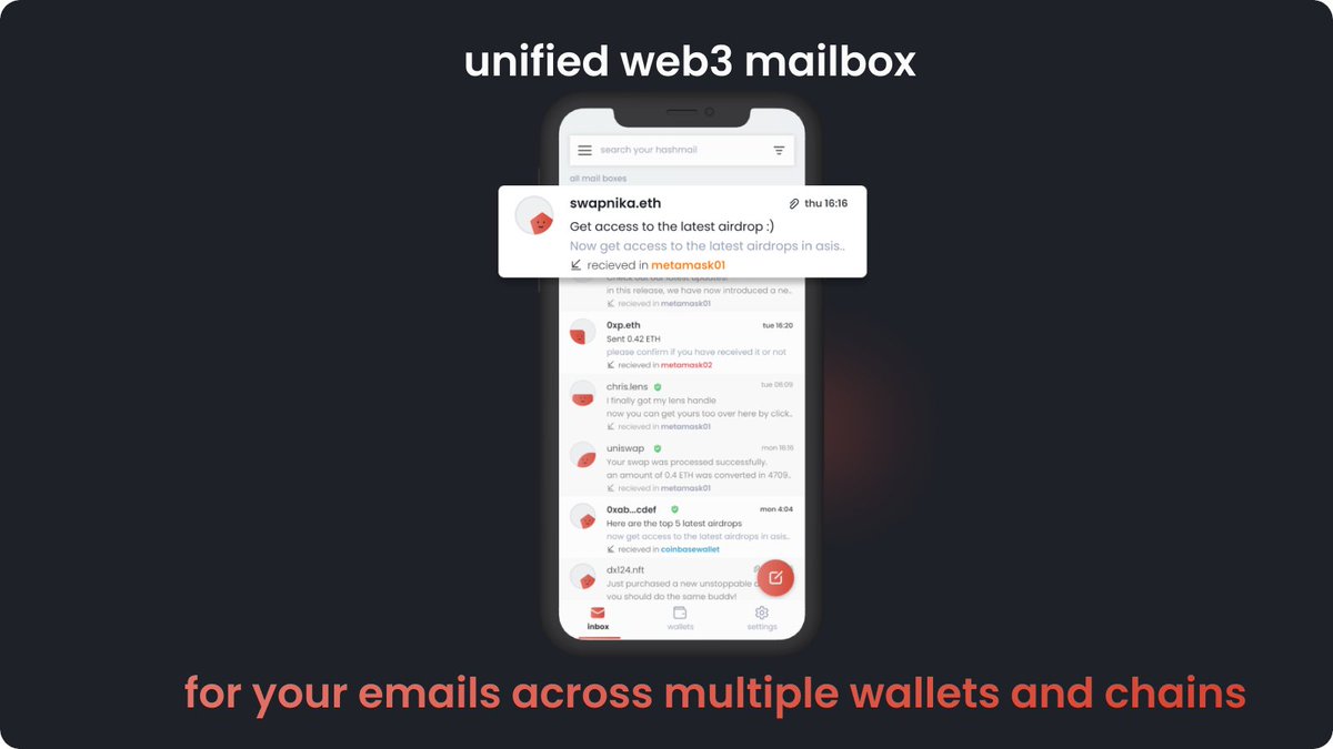 0x_hashmail's tweet photo. **#hashmail mobile app is LIVE on playstore**
 
Users can now access their #web3 mailbox directly from an android device (iOS is coming soon). 

Exchange emails simply using a wallet address or any DIDs

Download now👉https://t.co/3u2iWDTIF2

#web3email https://t.co/gdjTN348uI