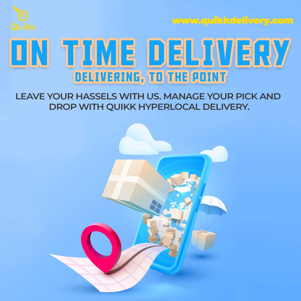 Does your business depend on prompt and reliable delivery solutions?
QUIKK has your back, and we'll get the job done without hassle.

#Quikk #doortodoordelivery #logistics #DeliveryPartner #packagedelivery #brand #securedelivery #expressdelivery #shippingmadeeasy #booknowapp