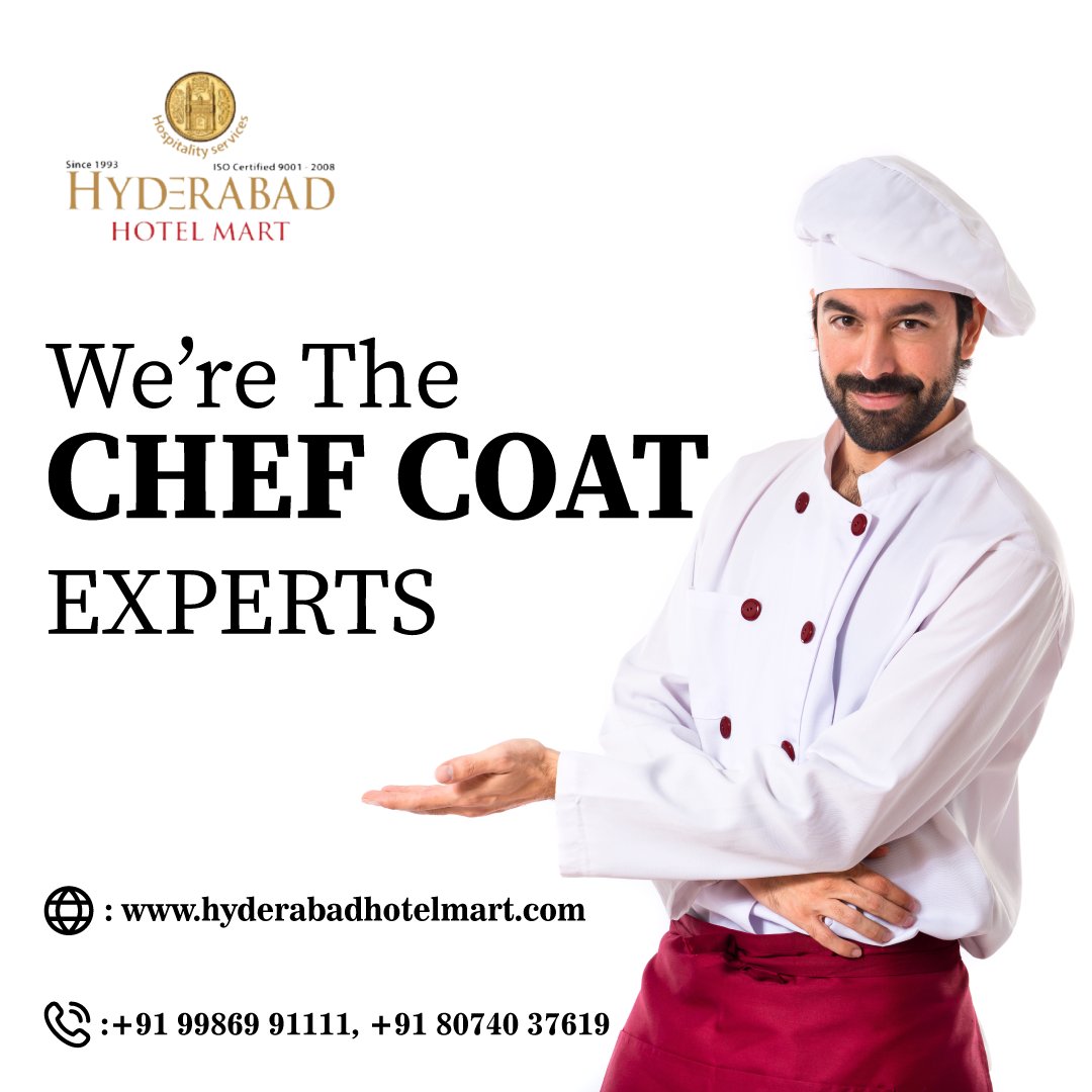 We're The Chef Coat Experts  #hyderabadhotelmart
Call now: +91 99869 91111, +91 80740 37619
Website: www.hyderabadhotelm#chicken 
#aprons #apron #apronstyle #apronmasak #handmade #apronunik #apronbarista  #apronsquad #workwear #aproncustom #apronbyrequest #apronlove #apronarisan