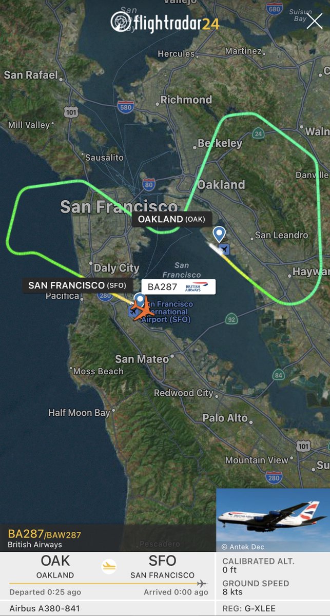 ORDGeek's tweet photo. This might be overkill for a flight across the Bay… https://t.co/jK9E7j4tdR