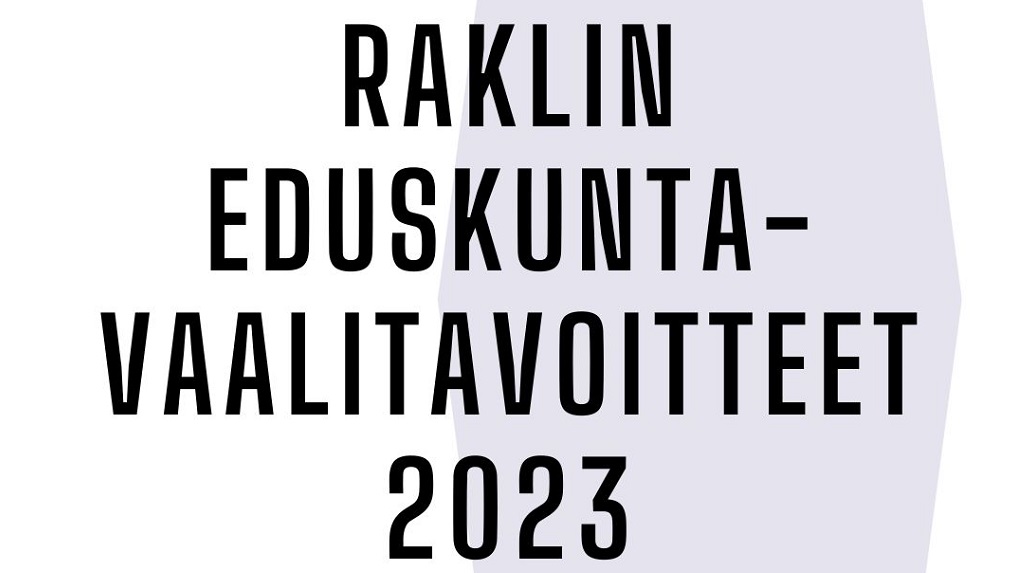 Olemme julkaisseet eduskuntavaalitavoitteemme. Rakli edellyttää tulevalta hallitukselta #eduskuntavaalit
▪️ Panostuksia vihreän siirtymään
▪️ Kestävää asunto- ja veropolitiikkaa
▪️ Joustavaa kaavoitusta &amp; sujuvampia lupakäytäntöjä
▪️ Oikein kohdentamista 
rakli.fi/rakli-tiedotta…