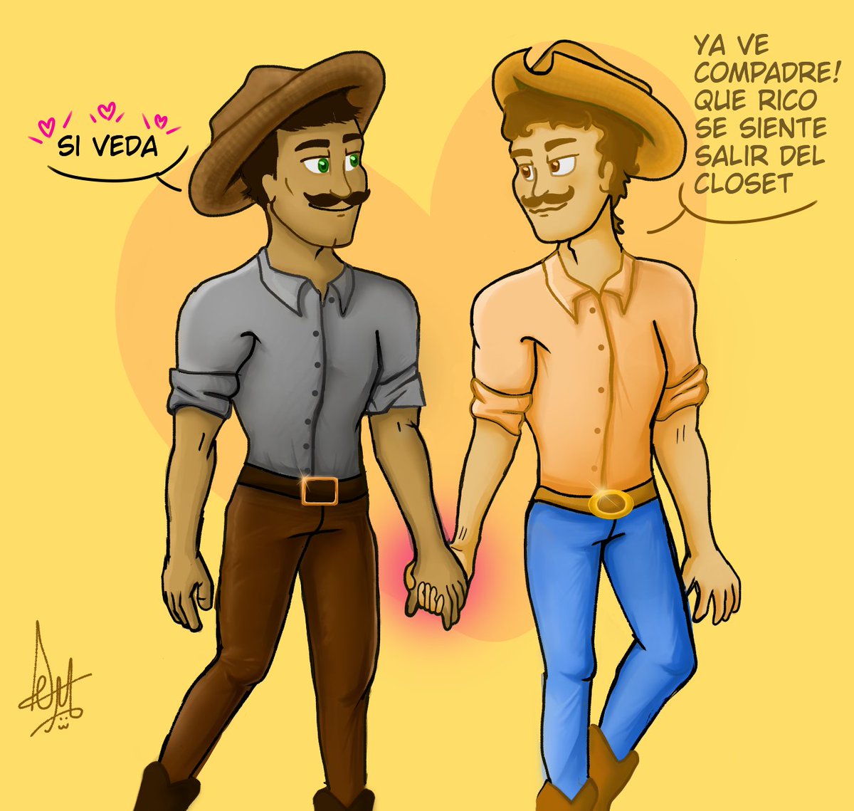 bunny_elegans's tweet photo. Amor ranchero 🤠🤠💝
#huevocartoon #huevosrancheros #cheva #chava #chema #fanart #gay https://t.co/RO1zqWXQab