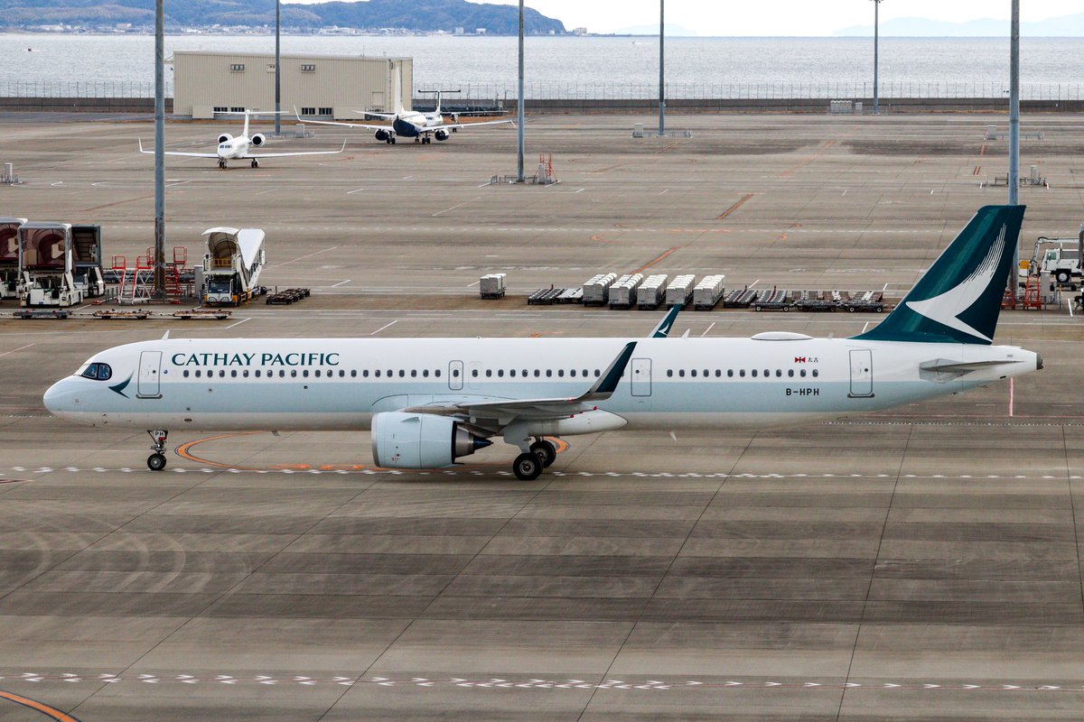koei5000's tweet image. Cathay Pacific Airlines A321–200NX
B–HPH
日本初飛来のキャセイA321NX
日本へようこそ
#NGO
#RJGG