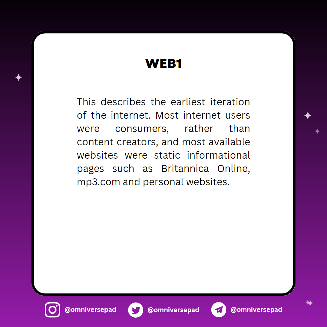 omniversepad's tweet photo. Hi Omnilovers π
today we discuss a little about WEB1, WEB2 & WEB3
please swipe and don't forget to like and share this post with your friends if it's useful.
#omveducation #OmniMotivation #Omnipad #Omniversepad #OMVToken #cryptocurrencies #playtoearn #cryptocurrency https://t.co/Yzpc3AnGCS