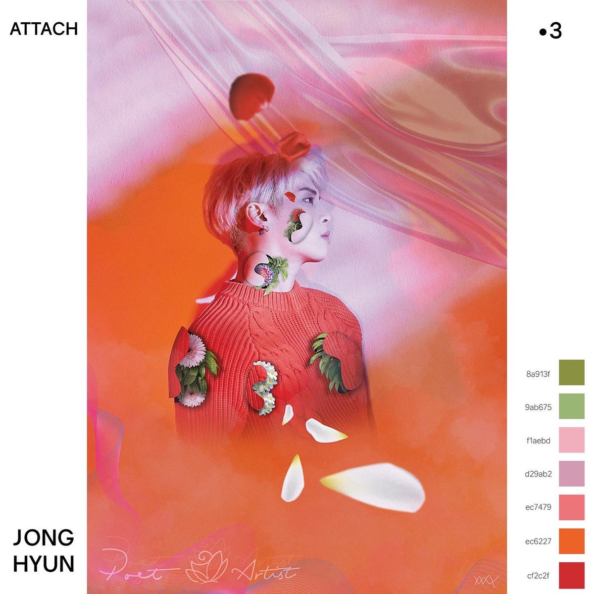 Millwai_'s tweet photo. Affiche réalisée pour une commission reprenant le Cover d’un album de @realjonghyun90 membre des @shinee 
Technique: compositing 

#shinee #jonghyun #jonghyunfanart #photoshop #design #designgraphic #art #digitalart #flowers #millwai #poetartistjonghyun #colors #mockup https://t.co/cHMSDlyJ3n