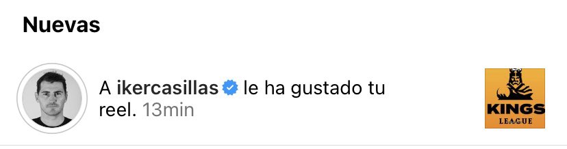 bad_charly_'s tweet photo. Seguramente, ya pueda morirme tranquilo. Iker Casillas nos ha visto la historia, la cuenta y todo.

¿Os imagináis que nos da una entrevista @IkerCasillas para hablar de su equipo, @1kfutbolclub y de como lo ve en la @KingsLeague ? 😳 https://t.co/GBMY8McQ7s