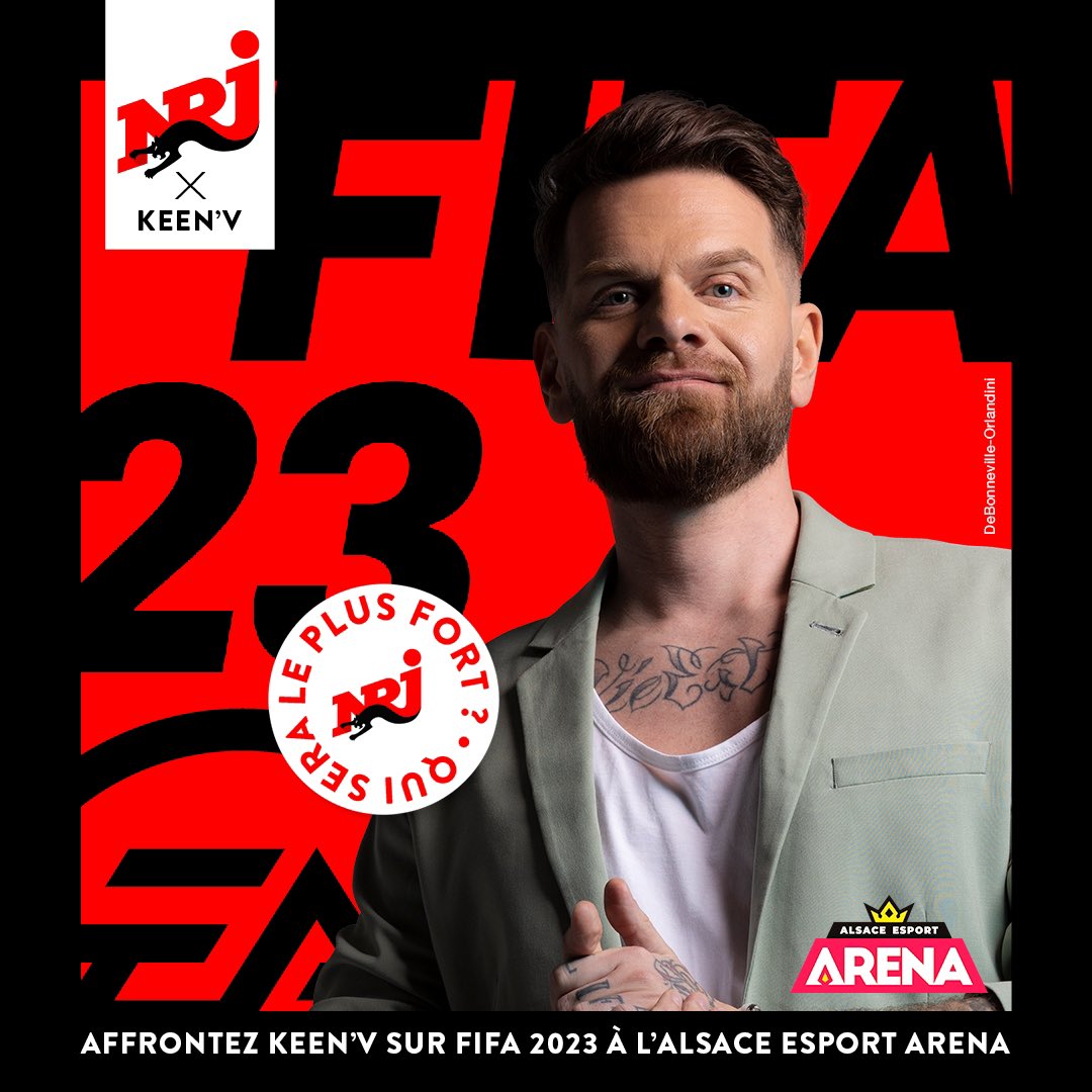 🎮 Qui pourra battre Keen V sur FIFA 23 ? 

RDV toute la semaine sur NRJ Strasbourg pour gagner votre game à Strasbourg face à Keen V ! 

Il viendra vous défier en personne à @alsaceesportarena à Strasbourg 🔥

Qui est chaud pour venir le défier ?🫶🏻

#keenvsurnrj