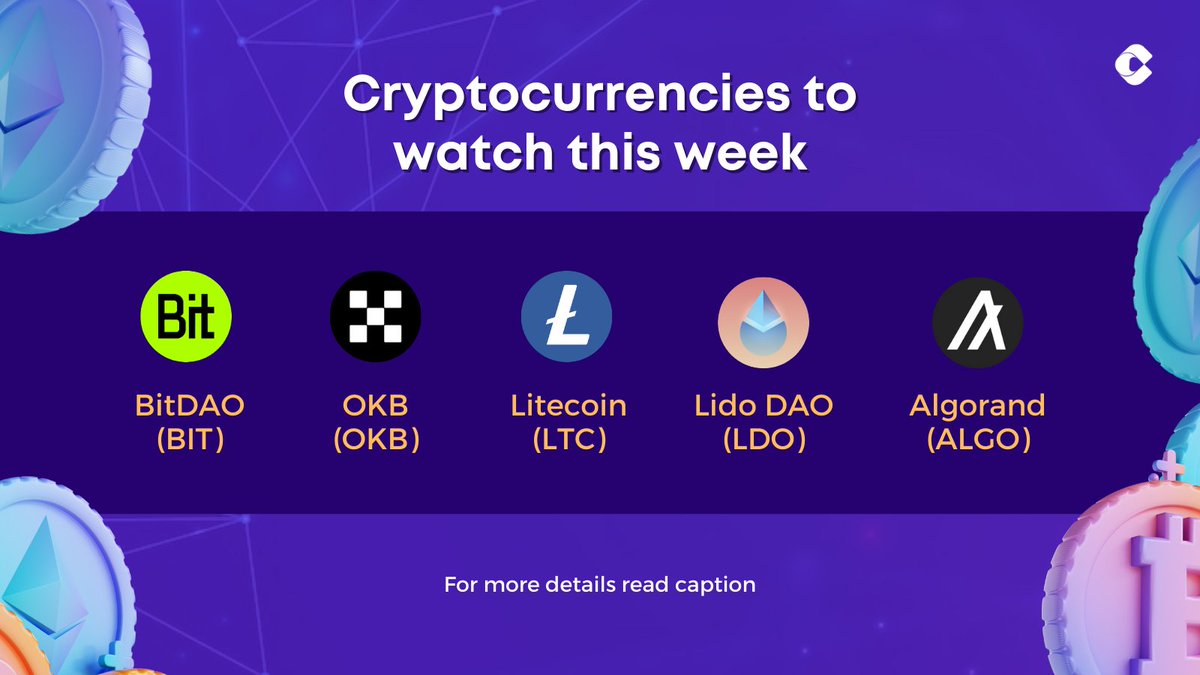 crypsoHQ's tweet photo. Top Cryptocurrencies to watch this week.

Read the thread👇

#crypso #Crypto #cryptocurrency #CryptocurrencyMarket #Bitcoin #LidoDAO #Algorand #bitdao #Litecoin https://t.co/mtMtZAsi7i