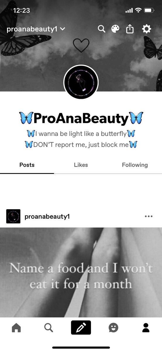 ProAnaBeauty1's tweet photo. I’m on Tumblr! Please follow me there as well, link is in my BIO and here: https://t.co/lYcGNujDrV 🦋
#edtwt #edtwtthread #edtumblr #pr0ana #pr0mia #anatips #anor3x14 https://t.co/zQriRUAe9h