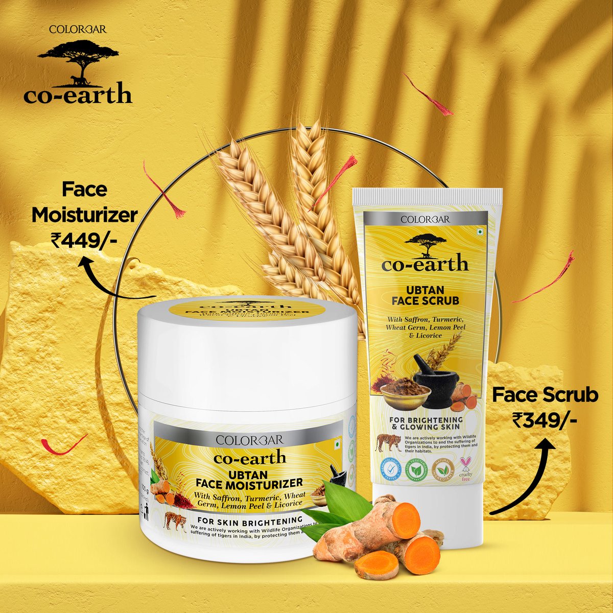 CoEarthofficial's tweet photo. Co-Earth’s Ubtan range is the perfect natural route for flawless, glowing skin.

#CoEarth #ForOurPlanet
#CoEarthByColorbar #Colorbar #skincare #vegan #NaturalSkinCare #natural #organic #Ubtan https://t.co/7A8wzu6qDr