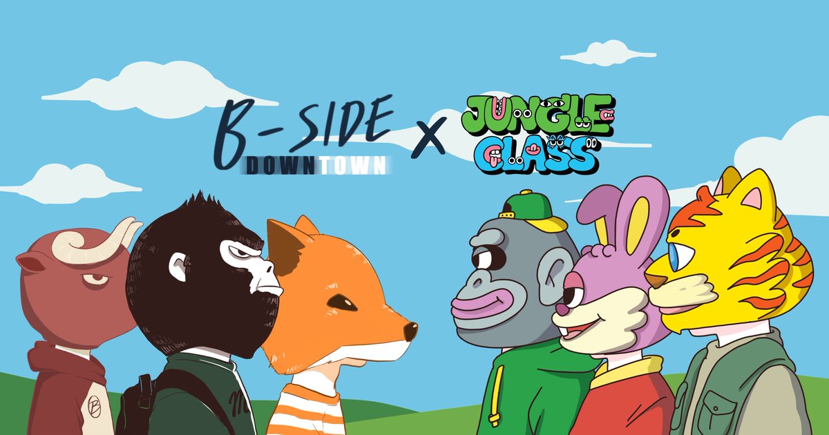 𝘽-𝙎𝙄𝘿𝙀 𝘿𝙊𝙒𝙉𝙏𝙊𝙒𝙉 𝘟 𝙅𝙐𝙉𝙂𝙇𝙀 𝘾𝙇𝘼𝙎𝙎
✨Giveaway WILD LIST✨
🐾5 Spots🐾

1️⃣Follow <a href="/jungleclassnft/">Jungle Class 🌳🐾</a> 
2️⃣Follow <a href="/BsideDowntown/">B-SIDE DOWNTOWN</a>
3️⃣Follow Artist <a href="/triPUCK/">PUCK</a>
4️⃣Tag 3 frens &amp; RT Jungle Class Pinned tweet📌

Good luck &amp; Let the journey begin!