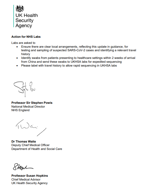 ShaunLintern's tweet image. .@UKHSA appeal to identify UK Covid cases linked to travel from China for genetic testing to check for any new and potentially risky variants: