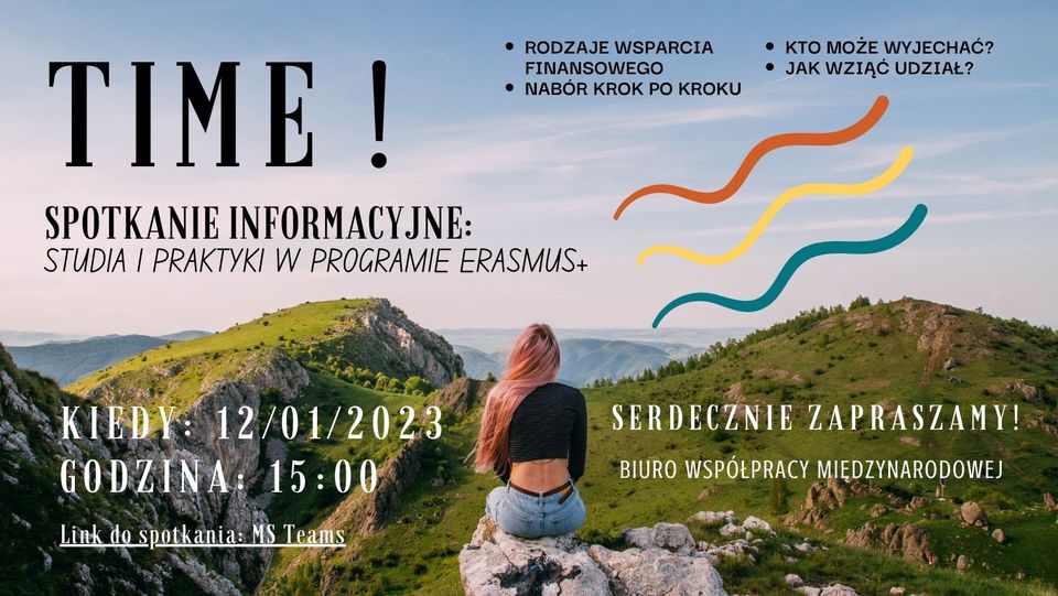 SGGW w Warszawie (@sggw_warszawa) on Twitter photo Spotkanie informacyjne dla studentek i studentów <a href="/SGGW_Warszawa/">SGGW w Warszawie</a> na temat możliwości programu <a href="/ErasmusPlus_PL/">Erasmus+ Poland</a>.
Spotkanie odbędzie się 12 stycznia 2023 r. na platformie MS Teams.
Link do spotkania:
teams.microsoft.com/l/meetup-join/… Spotkanie informacyjne dla studentek i studentów <a href="/SGGW_Warszawa/">SGGW w Warszawie</a> na temat możliwości programu <a href="/ErasmusPlus_PL/">Erasmus+ Poland</a>.
Spotkanie odbędzie się 12 stycznia 2023 r. na platformie MS Teams.
Link do spotkania:
teams.microsoft.com/l/meetup-join/…