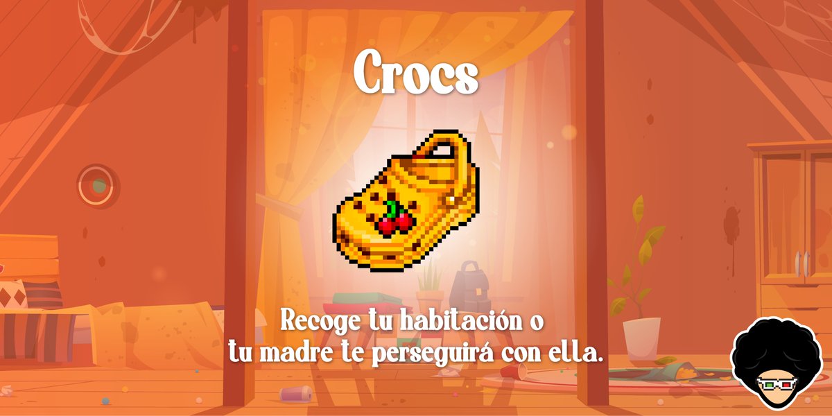 habtium's tweet photo. 🔶️ ¡Te presentamos la placa extra que repartiremos en nuestros eventos del mes de enero en 
@ESHabbo! 🩴

Crocs - Recoge tu habitación o tu madre te perseguirá con ellas. 🍒

🎮 A partir del 7 de enero podrás encontrar los detalles de los juegos en: https://t.co/Px1bKANdta🤩 https://t.co/7k6BgmgBwK