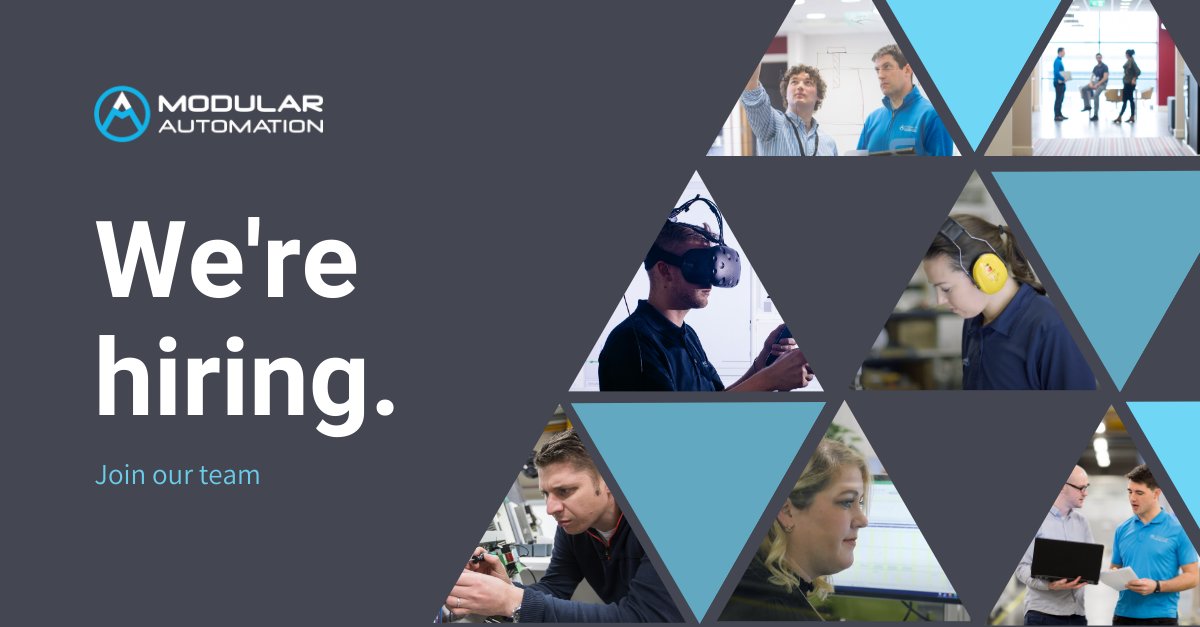 ModularAuto's tweet photo. Looking for a new and exciting #opportunity for 2023?

At Modular Automation we're a #diverse team of passionate, dedicated engineers &amp; professionals striving to be the best at everything we do in the world of #automation. 

View our open roles here: https://t.co/OyPwlJozFO https://t.co/DS6Sut0sI6