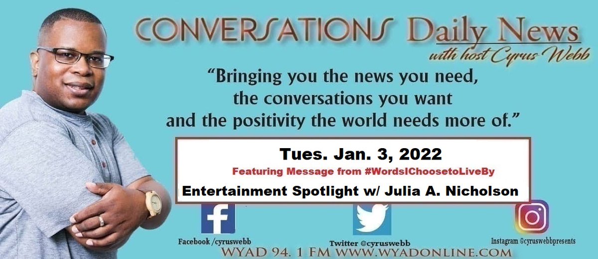 CyrusWebb's tweet photo. Tuesday's edition of #ConversationsDailyNews: https://t.co/UVstcPoLwA includes #newsheadlines, #WordsIChoosetoLiveBy, music by The City and chat with Julia A. Nicholson ~ #JeremyRenner #Idaho4 #nycattack #RussiaUkraineWar https://t.co/Tf7v7Uqj1i