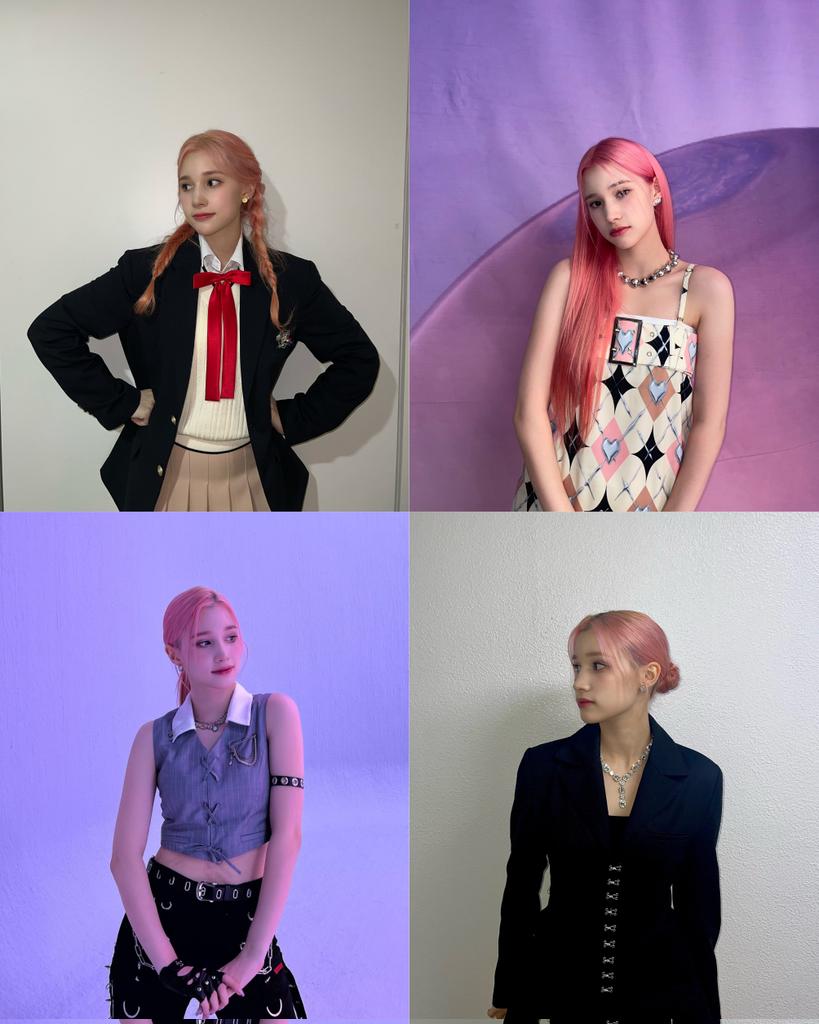 pink hair #huening_bahiyyih you will be missed 💗
