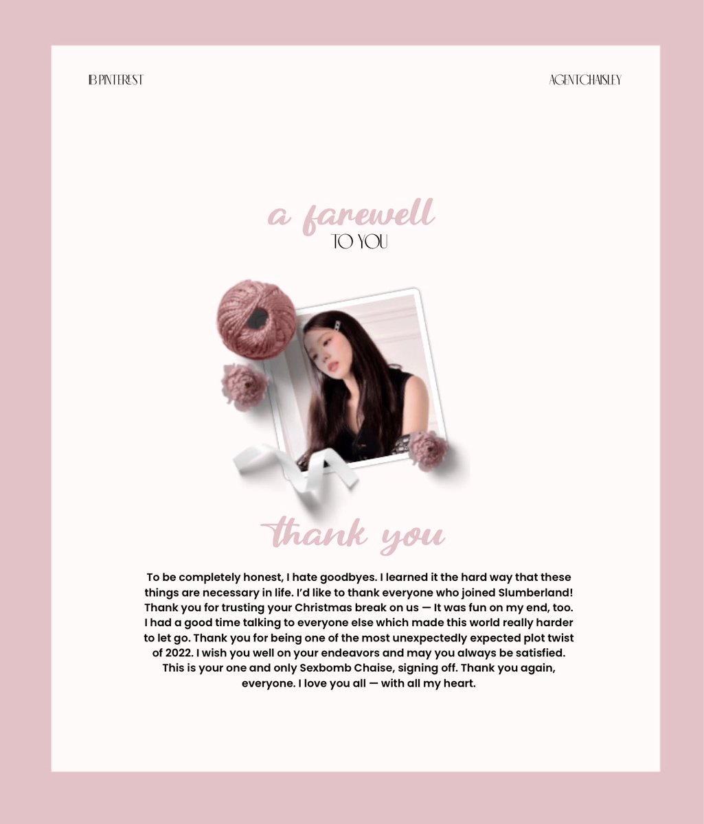 oockimjisoo's tweet photo. ⠀⠀⠀⠀⠀⠀⠀⠀

    ❪  视觉  ❫  ꕤ  CHAISE POSTED!
   
    𑁍 ˖ ՚༹ . . . Thank you for your
    time, my loves. This is the finale. 

⠀⠀⠀⠀⠀⠀⠀⠀ https://t.co/pCnbia5pG4