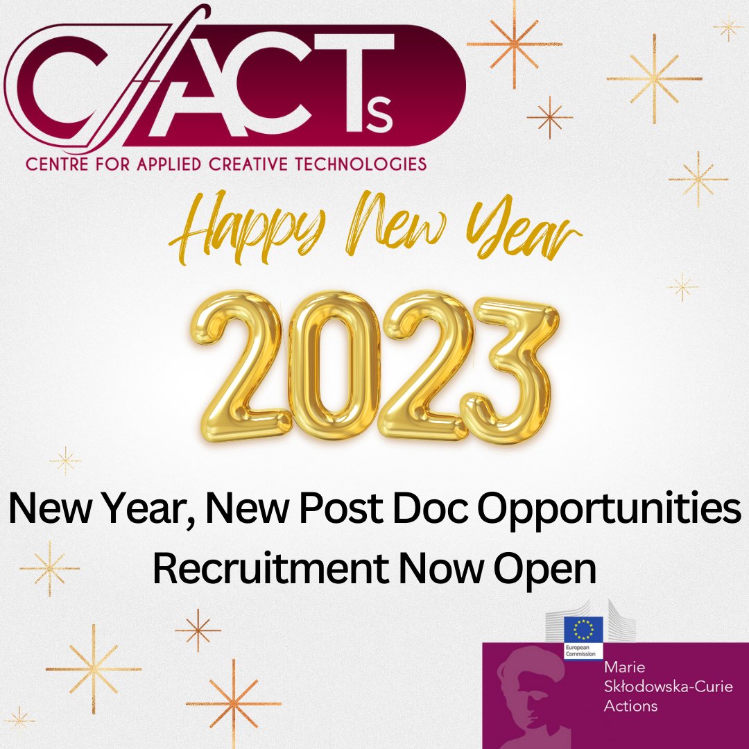 CfACTs_BU's tweet photo. Happy New Year!  CfACTs Post Doc Recruitment Call is now open.  Excellent opportunity for those with #research and/or #development experience in #ML and #AI.  R&amp;D new applied digital creative techniques, in collaboration with industry.  Apply Now https://t.co/UqBFjTQlMm &amp; Share https://t.co/VK8YR8tYLR