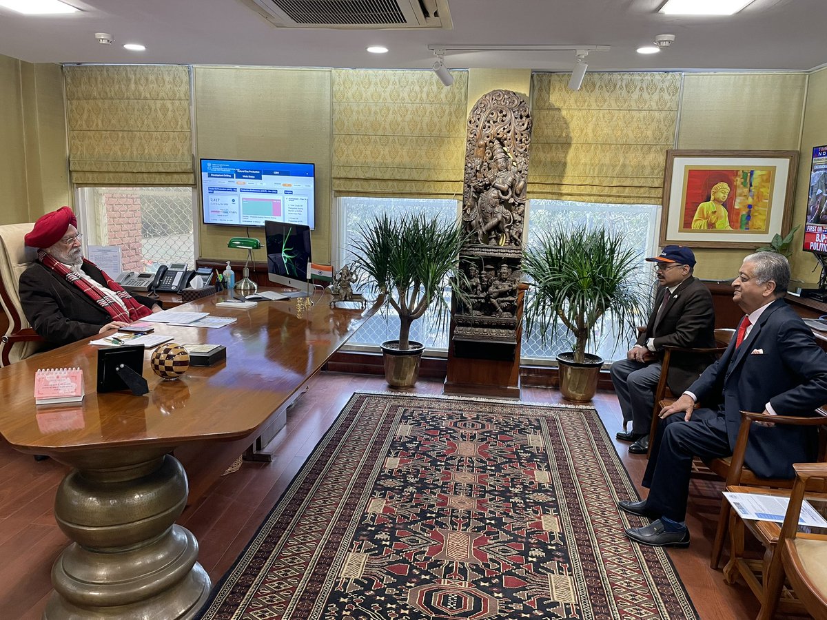 Met Dr SSV Ramakumar Ji, Director R&amp;D <a href="/IndianOilcl/">Indian Oil Corp Ltd</a> &amp; Sh Sudhir Sachdeva Ji, Director Grease &amp; Lubes Pvt Ltd in my office today.

<a href="/DirRnD_iocl/">Director IndianOil Research & Development</a>