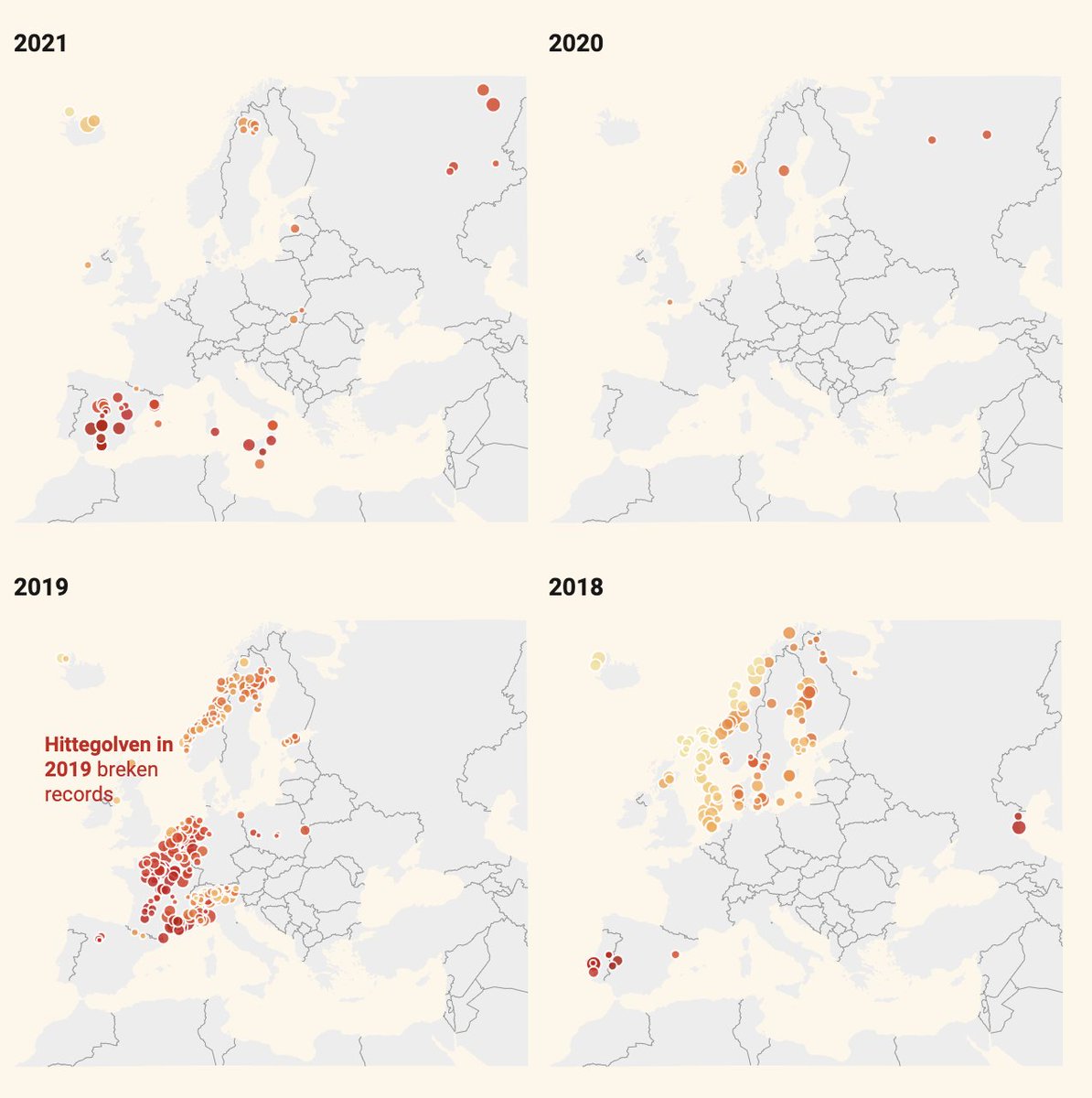 In meer dan een op de tien Europese weerstations is vorig jaar een nieuw hitterecord gemeten. Temperaturen tot bijna 40 graden in West-Europa brengen 2022 in de geschiedenisboeken.
