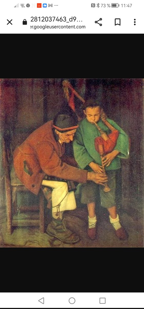 chuscarbayubrim's tweet image. #Asturies #BagpipeLesson  by #ManuelMefinaPaintet #CeolMor #CeolBeag