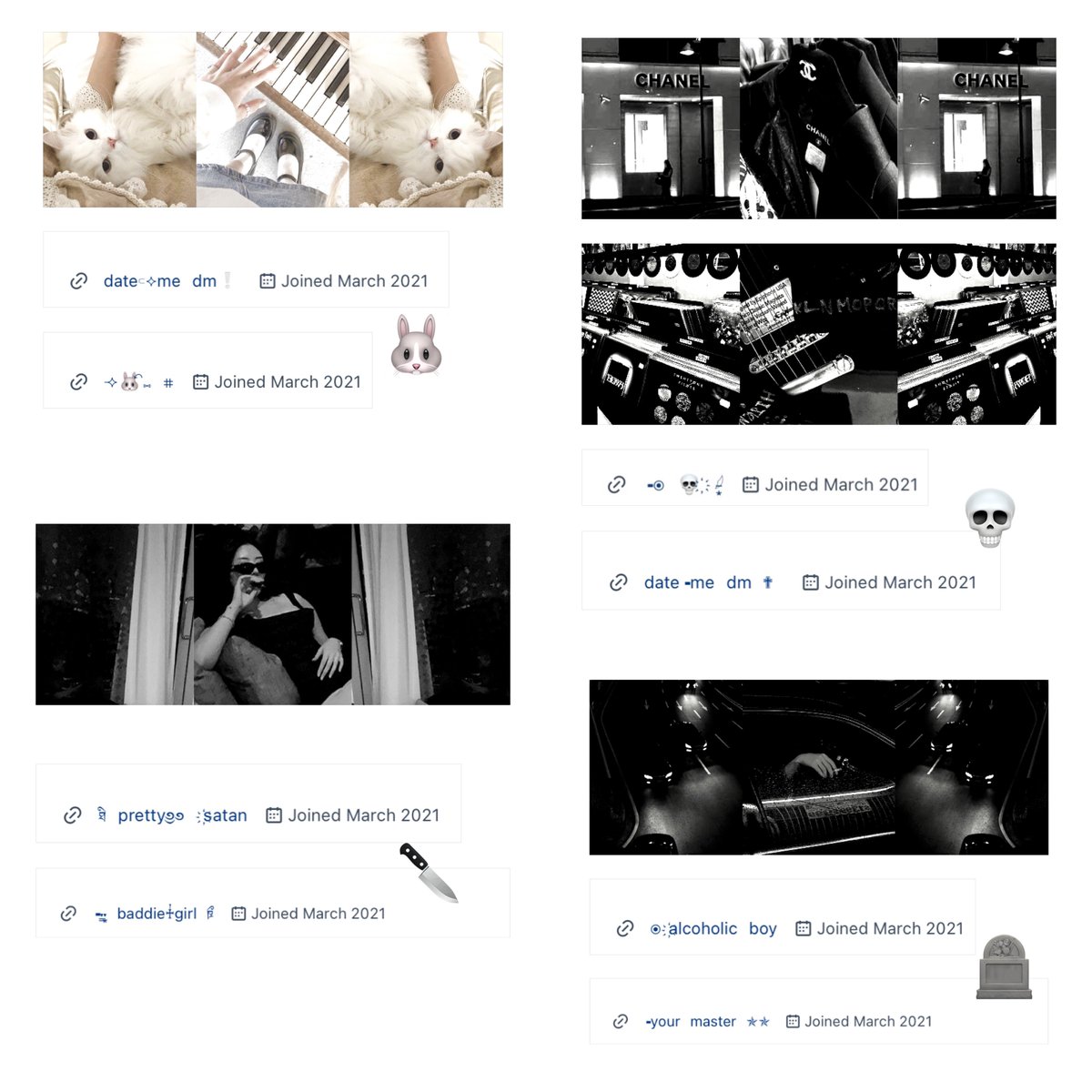 ❤︎ 𓈒 1 set [ 2links free 1-2 head ] 5 baht
 
❤︎ 𓈒 all 13 baht

ᚐ͙ ᱸ ❀  form l͢ink 𝗳𝗿𝗲𝗲 𝗵𝗲𝗮𝗱 by Blair  ❀ 

mention 🐰, 🔪, 💀, 🪦 or all [ex 🐰 ]

* time :  now - close mt *